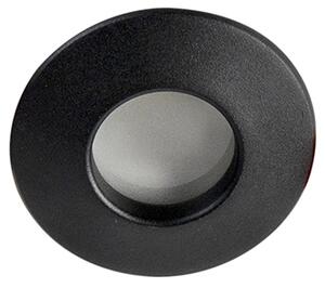 Set de 6 spoturi încastrate moderne negre IP44 - Gap