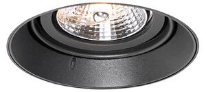 Set de 6 spoturi încastrate moderne negre GU10 AR70 rotunde fără ramă - Oneon