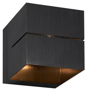 Lampă de perete modernă gunmetal cu efect de lumină - Transfer Groove