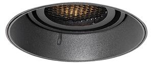 Set de 6 spoturi încastrate moderne negre GU10 rotunde fără ramă - Oneon Honey