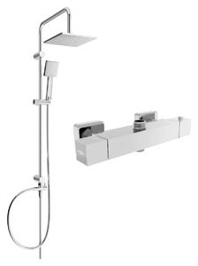 Mexen Tord, set de dus cu robinet termostatic Cube, crom, 77250200-00
