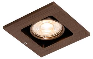 Set de 6 spoturi încastrate moderne bronz închis reglabile - Qure