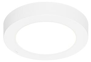 Set de 6 spoturi încastrate sau montate la suprafață albe 14 cm incl. LED Diminuare în 3 pași până la cald cu comutator DIP - Trans