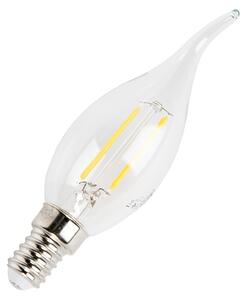 Set de 5 becuri LED cu filament cu lumină de lumânare E14 reglabile 250lm 2700K