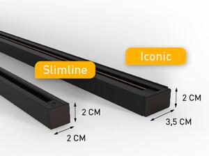 Sistem de iluminat modern pe șină cu 6 pendule bronz monofazat - Slimline Keno