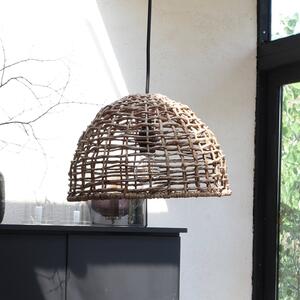 PR Home lampă suspendată de exterior Cebu, Ø 37 cm, cablu 2.5m, IP44, reglabil, Lemn, Lemn, Casă de țară / Rustic