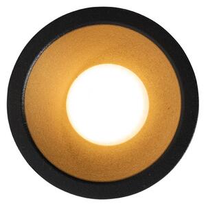 Set de 6 spoturi încastrate moderne negre cu auriu GU10 35mm IP44 - Dept