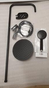 Set de duș Mexen X, cap superior oval 25 cm, 3/4", negru, 79392-70