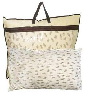 Set 2 perne din puf de gasca cu invelis din bumbac 50 x 70 cm