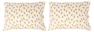 Set 2 perne din puf de gasca cu invelis din bumbac 50 x 70 cm