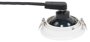 Spot integrat rotund alb reglabil - Chuck 111