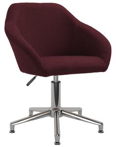 Scaun de birou pivotant, violet, material textil