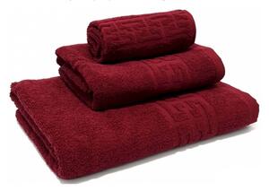 Set 3 Prosoape Baie Bumbac 100% Model Grecesc 500 g - Grena