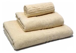 Set 3 Prosoape Baie Bumbac 100% Model Grecesc 500 g - Crem