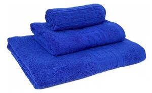 Set 3 Prosoape Baie Bumbac 100% Model Grecesc 500 g - Albastru
