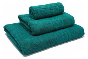 Set 3 Prosoape Baie Bumbac 100% Model Grecesc 500 g - Verde