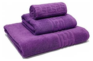 Set 3 Prosoape Baie Bumbac 100% Mov Model Grecesc 500 g