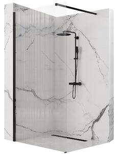 Rea Aero Intimo, paravan de duș 100x200 cm, sticlă transparentă de 8 mm, profil negru, REA-K4121