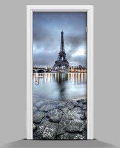 Autocolant pentru uși Turnul Eiffel în zori