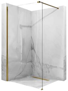 Rea AERO, paravan de dus WALK IN 110 x 195 cm, sticla transparenta - profil auriu, REA-K8441