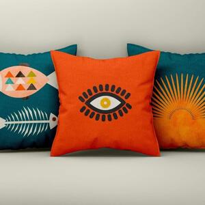 Set 3 fete perna decorative 43x43cm, Model Ethno Vibes