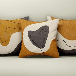 Set 3 fete perna decorative 43x43cm, Design Abstract 33