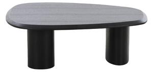 Măsuță de cafea neagră cu blat cu aspect de lemn de frasin 78x96 cm Tirano – House Nordic