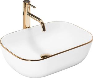 Lavoar Rea Belinda, 47 x 34 cm, alb/auriu, REA-U8736