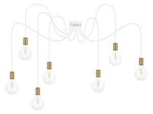 Lustră pe cablu MIROS 7xE27/60W/230V albă/aurie