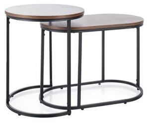 Set 2 masute TWINGO, nuc/negru mat