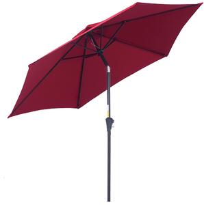 Outsunny Umbrelă de Grădină Inclinabilă cu Manivelă, Rezistentă la UV, Φ2.6x2.35m, Diverse Culori | Aosom Romania