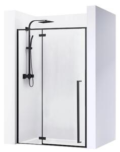 Rea Fargo Black, usa de dus cu 1 canat 110 x 195 cm, sticla transparenta de 6 mm, profil negru, REA-K6325