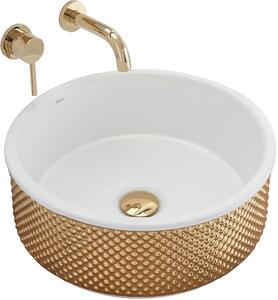 Lavoar Rea Helen, 42x42 cm, auriu-alb, REA-U6978