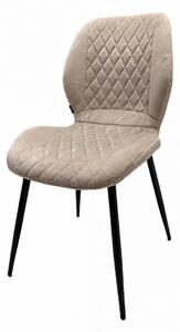 LICHIDARE - Scaun Goteborg, DENVER, catifea gri-bej, picioare metalice negre, 48x58x86 cm