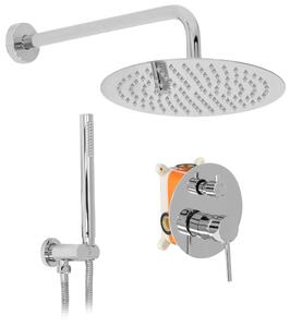 Rea Lungo, set de duș ascuns cu cap de ploaie și duș de mână, crom, REA-P8007