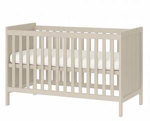 Patut bebelusi din MDF 120x60 cm,transformabil in SOFA, Elisabeth II, Beige + Saltea Cocos