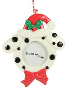 Decoratiune de Craciun rama foto BEST FRIEND 12 cm, caine