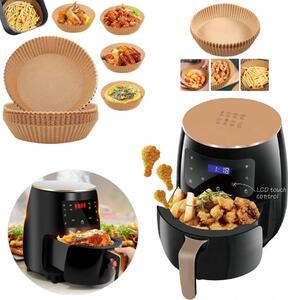 Friteuza AirFryer 2400 W, 6L + Set 200 hartii copt