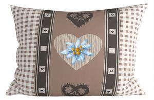Fata de perna din policoton HEART RETRO POLY 70x90 cm, maro