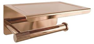 Suport pentru hârtie igienică cu poliță 6613 Modern Copper