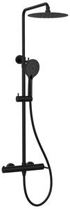 Sapho Sapho, coloana de dus ICONIC cu baterie cu maneta, negru mat, AF139B
