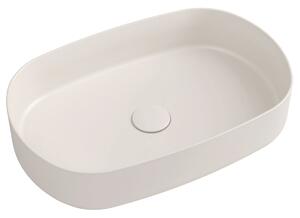 Sapho Sapho, Chiuvetă de blat din ceramică INFINITY OVAL, 55x36 cm, Ivory, 10NF65055-2K