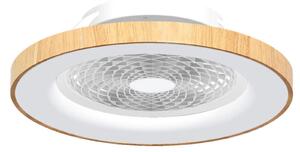 Ventilator de tavan inteligent cu LED Tibet, culoare lemn, silențios - Mantra Mantra Iluminación, Tibet, reglabil, Camera de zi, Metal, Modern