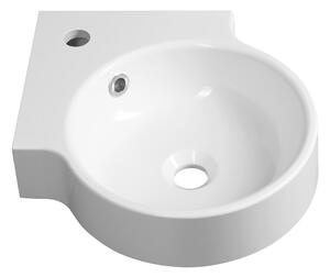 Sapho Sapho, lavoar coltar KAORI 38x38cm, marmura turnata, alb, KR038