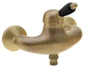 Sapho Sapho, baterie de duș KIRKÉ BLACK de perete, mâner negru, bronz, KI11NB