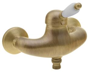 Sapho Sapho, baterie de duș KIRKÉ WHITE de perete, mâner alb, bronz, KI11BB