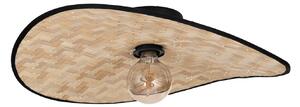 EGLO Plafonieră Marywell, bambus natural, 50 x 35 cm, E27, reglabil, Lemn, Camera de zi / sufragerie, Bamboo