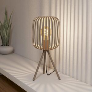 EGLO Lampa de masă Romazzina, bej, înălțime 44 cm, metal, E27, Bej, Camera de zi / sufragerie, Metal, Modern, Tripod