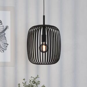 EGLO Lampă suspendată Romazzina, negru, Ø 33 cm, metal, E27, reglabil, Negru, Camera de zi / sufragerie, Metal, Modern