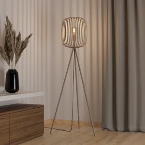 EGLO Lampadar Romazzina, bej, înălțime 141 cm, metal, E27, Bej, Camera de zi / sufragerie, Metal, Modern, Tripod